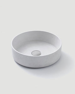 Concrete Round Basin (White)